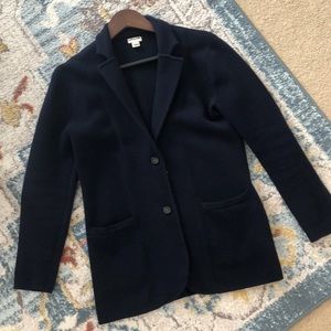 Jcrew Navy Blue Knit Blazer